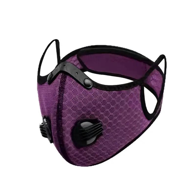 Kids Mesh Sports Mask with 5-Layer Carbon Activated Filter-FuturePPE-Purple-Brookwood Medical