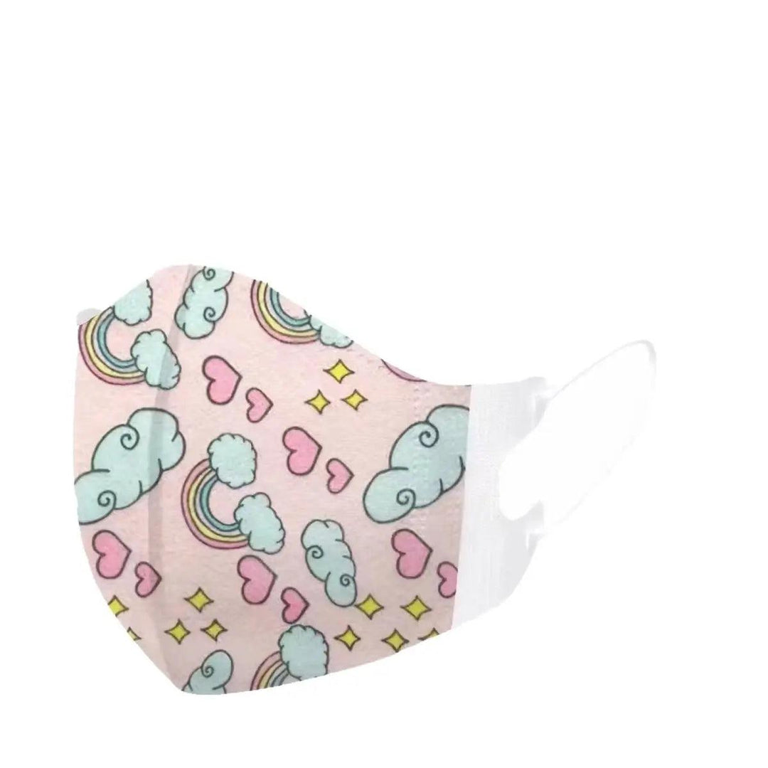 Toddlers Infant Disposable Face Masks-Brookwood Medical-Heart Rainbow-10 Masks-Brookwood Medical
