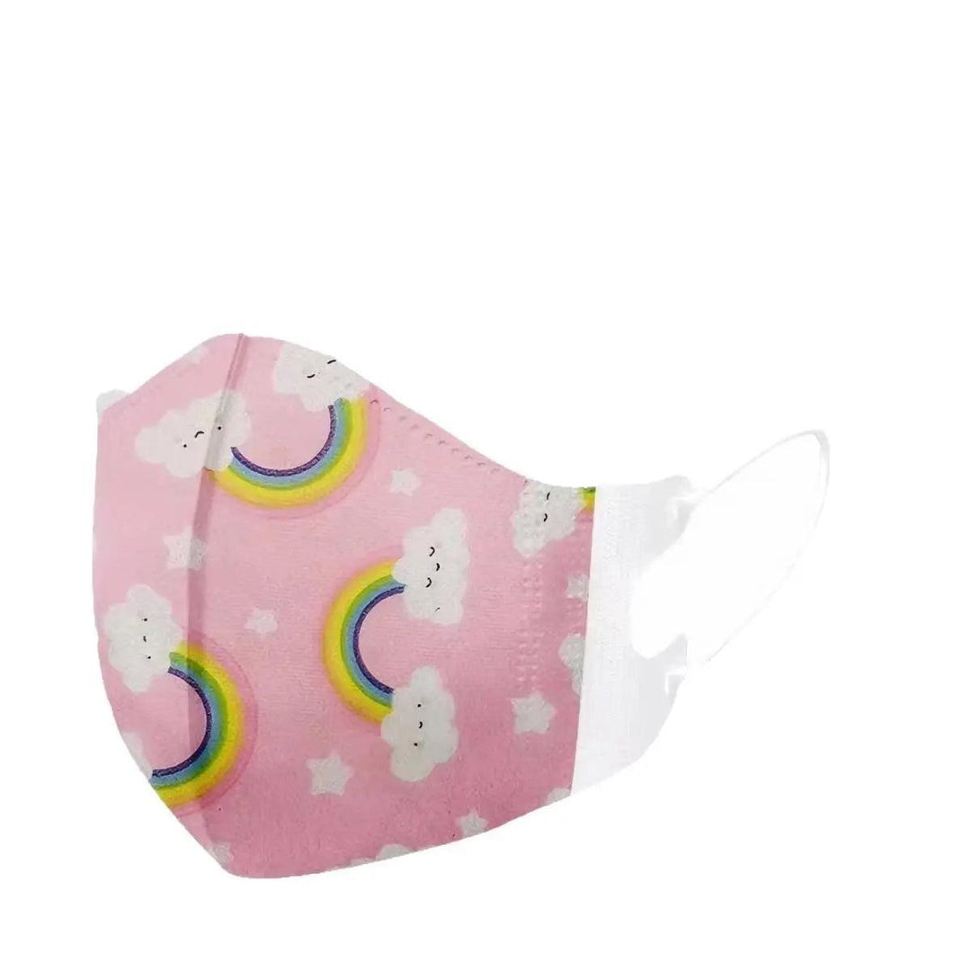 Toddlers Infant Disposable Face Masks-Brookwood Medical-Pink Rainbow-10 Masks-Brookwood Medical