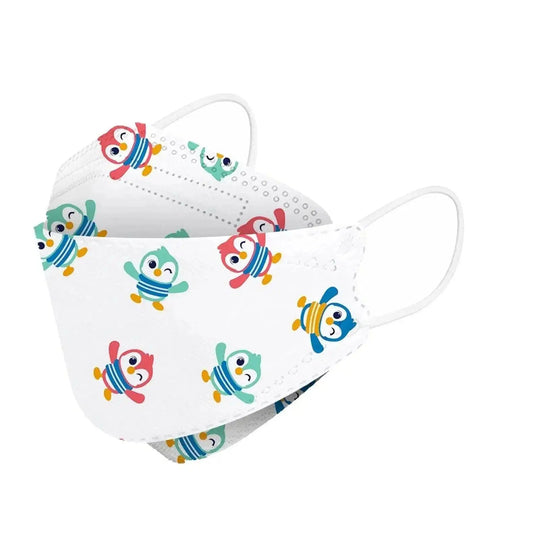Kids KF94 Face Masks - Disposable Mask For Children Cute-Birds-30-Masks FuturePPE