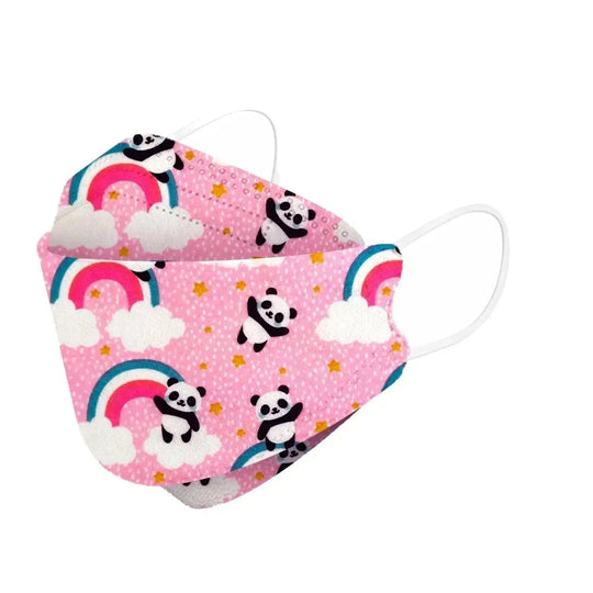 Kids KF94 Face Masks - Disposable Mask For Children Pink-Rainbow-Panda-30-Masks FuturePPE