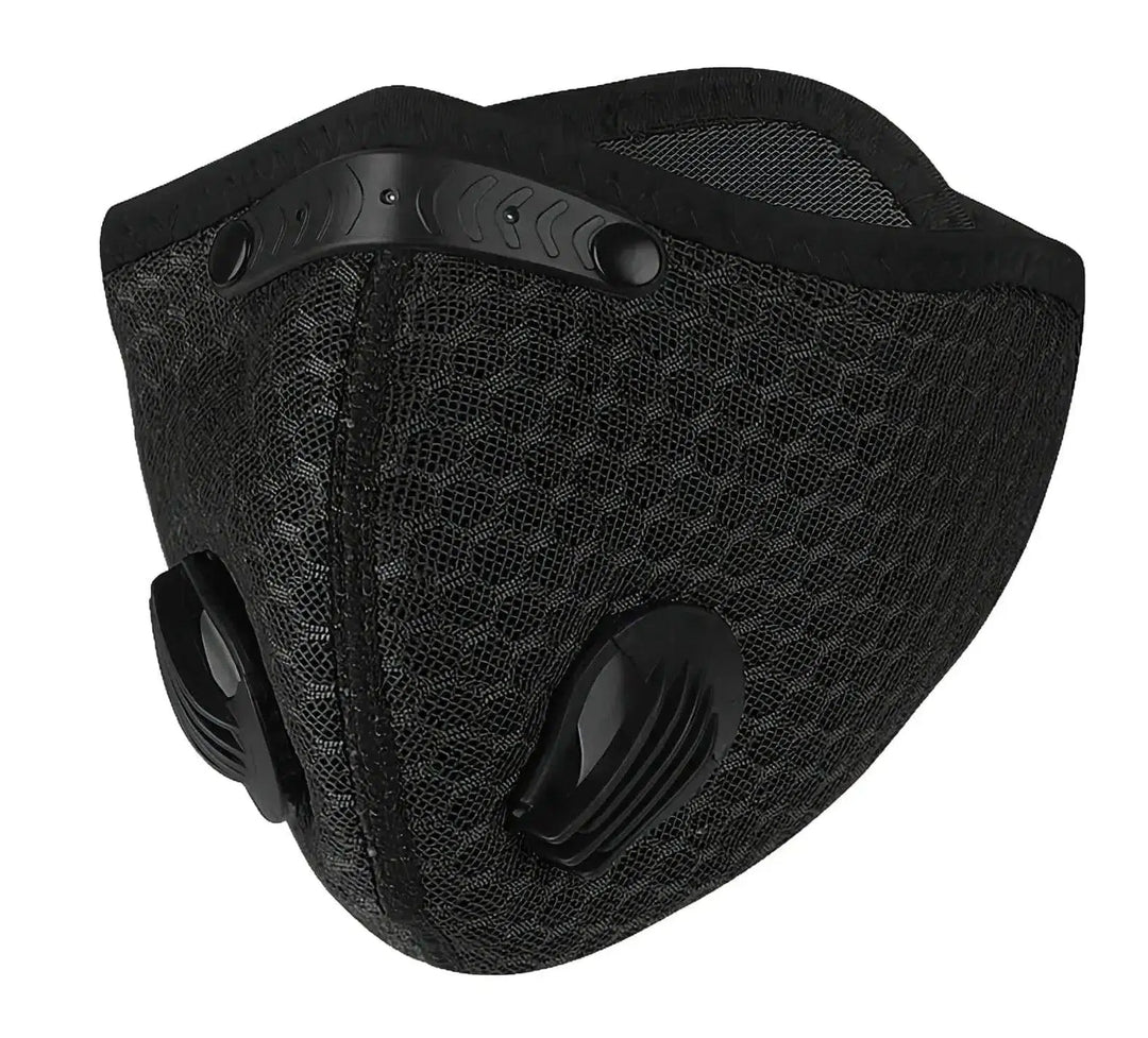 Kids Mesh Sports Mask with 5-Layer Carbon Activated Filter Black FuturePPE