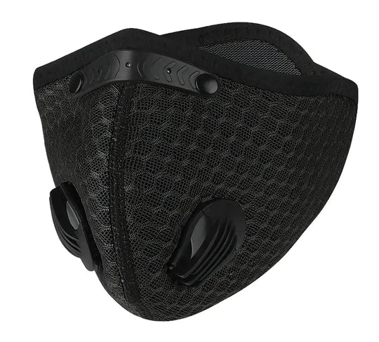 Kids Mesh Sports Mask with 5-Layer Carbon Activated Filter Black FuturePPE