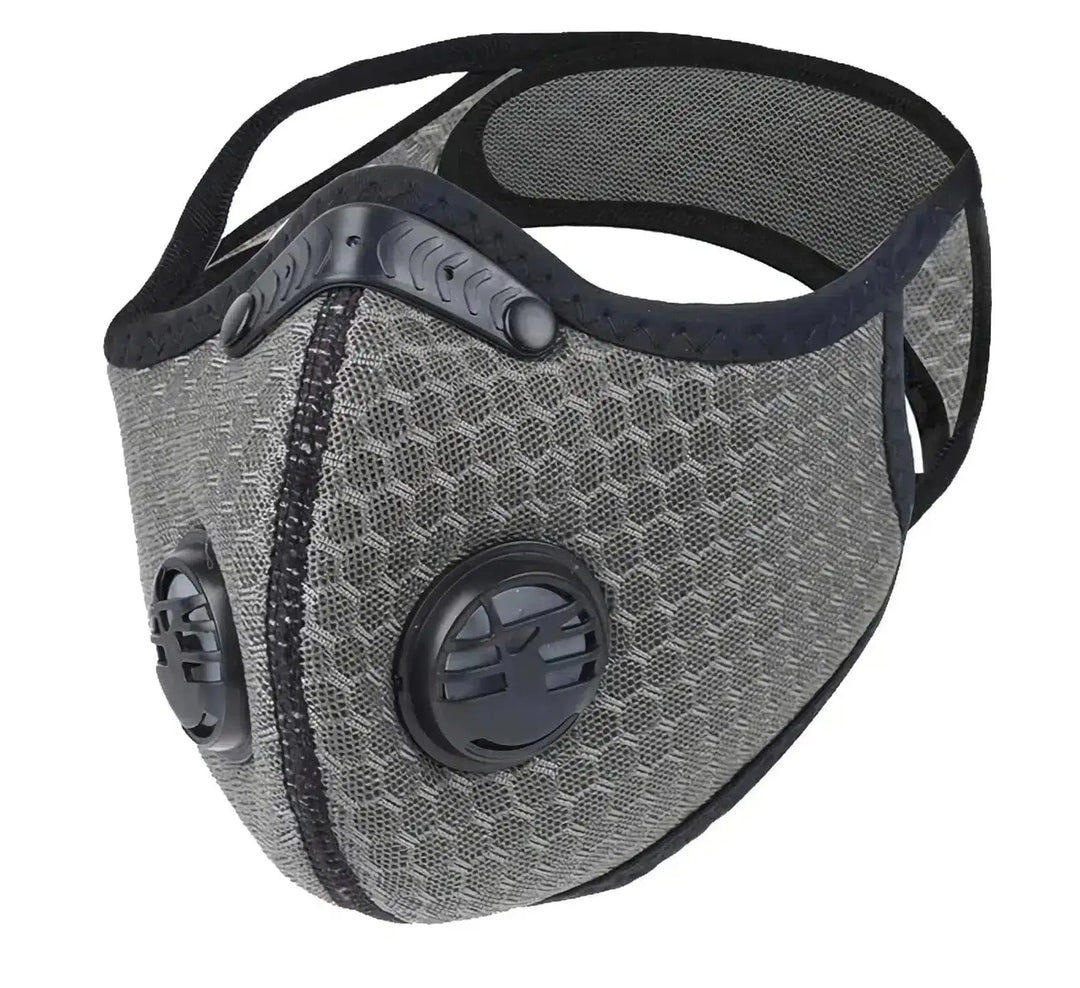 Kids Mesh Sports Mask with 5-Layer Carbon Activated Filter Gray FuturePPE