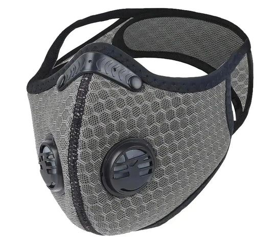 Kids Mesh Sports Mask with 5-Layer Carbon Activated Filter Gray FuturePPE