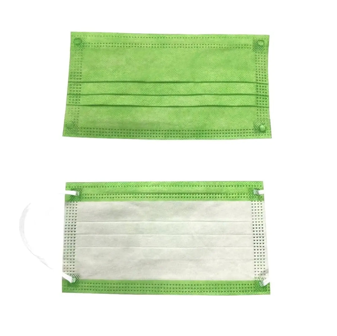 3PLY Face Mask, Disposable Mask, 3 PLY Preppy-Green-500-Masks Brookwood Medical