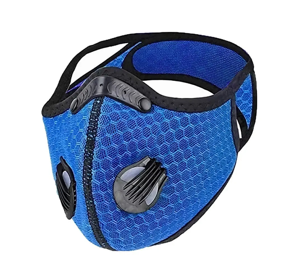 FuturePPE Mesh Sports Mask with 5-Layer Carbon Activated Filter Blue FuturePPE