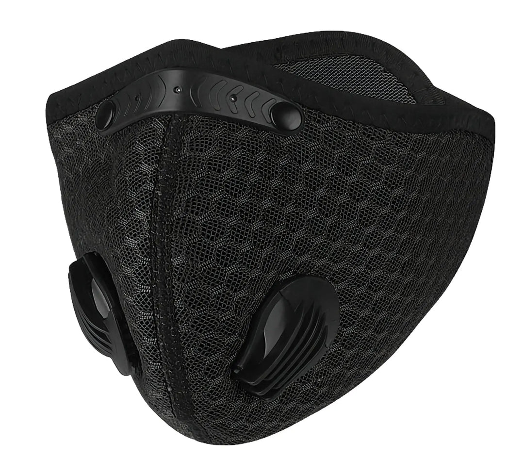 Kids Mesh Sports Mask with 5-Layer Carbon Activated Filter Black Brookwood Medical