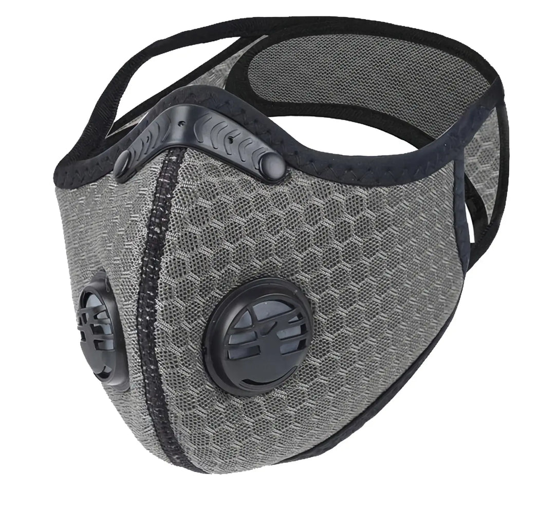 Kids Mesh Sports Mask with 5-Layer Carbon Activated Filter Gray Brookwood Medical