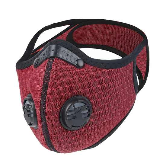 Kids Mesh Sports Mask with 5-Layer Carbon Activated Filter Red Brookwood Medical