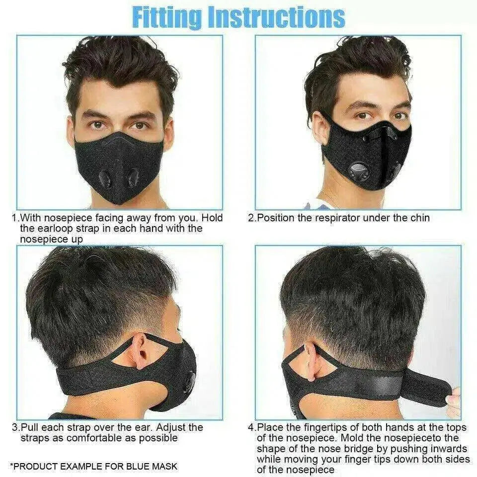 FuturePPE Mesh Sports Mask with 5-Layer Carbon Activated Filter-Sports Mask-FuturePPE-Black-Brookwood Medical