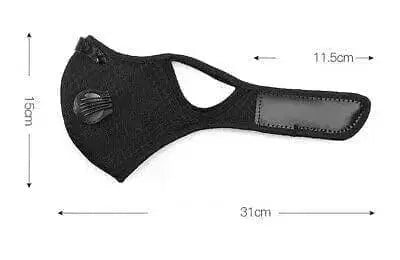 FuturePPE Mesh Sports Mask with 5-Layer Carbon Activated Filter-Sports Mask-FuturePPE-Black-Brookwood Medical
