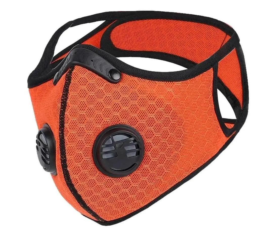 FuturePPE Mesh Sports Mask with 5-Layer Carbon Activated Filter-Sports Mask-FuturePPE-Orange-Brookwood Medical