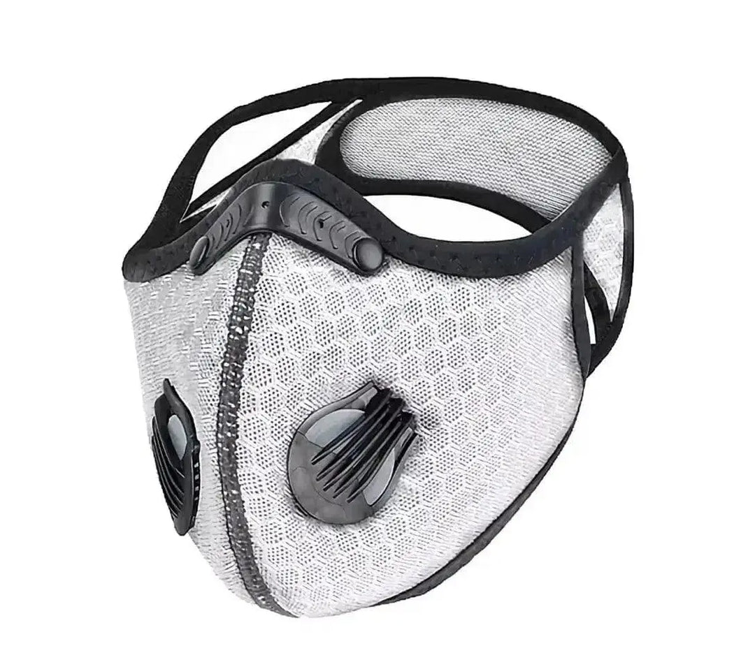 FuturePPE Mesh Sports Mask with 5-Layer Carbon Activated Filter-Sports Mask-FuturePPE-White-Brookwood Medical