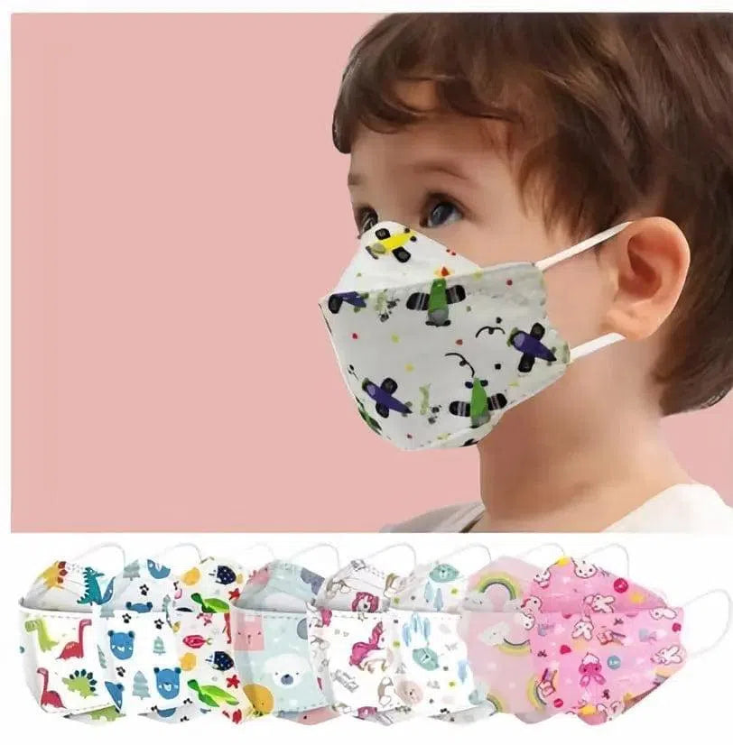 Kids KF94 Face Masks - Disposable Mask For Children-Kids Face Masks-FuturePPE-Pink Rainbow-10 Masks-Brookwood Medical